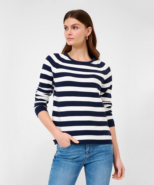 Pullover with A Striped Look