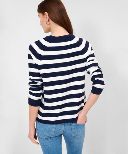 Pullover with A Striped Look