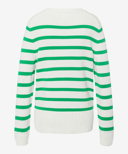 Pullover with Smart Horizontally Striped Look