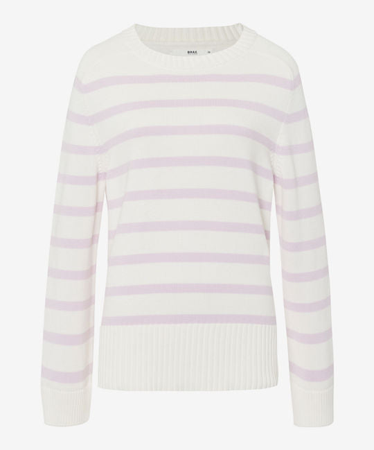 Pullover with Smart Horizontally Striped Look