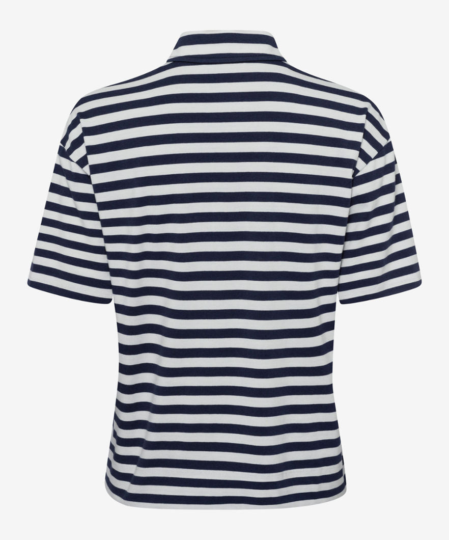 Polo Shirt with Fashionable Horizontal Stripes