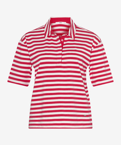 Polo Shirt with Fashionable Horizontal Stripes