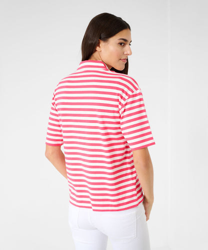 Polo Shirt with Fashionable Horizontal Stripes