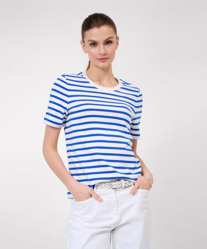 Striped Shirt with Round Neckline