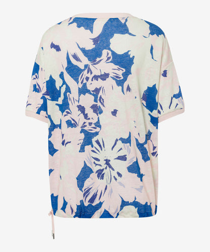 Lightweight Linen Shirt with Floral Print