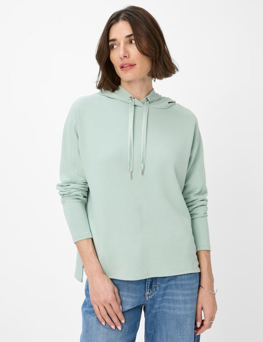 Sweatshirts: Hoodie in Viscose Mix