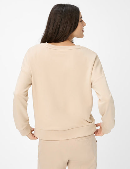 Sweatshirt in Cotton-Lyocell Mix