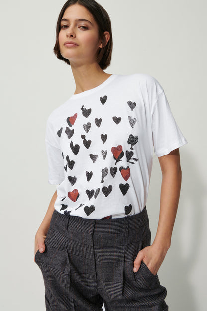 T-shirt with Little -Heart Print