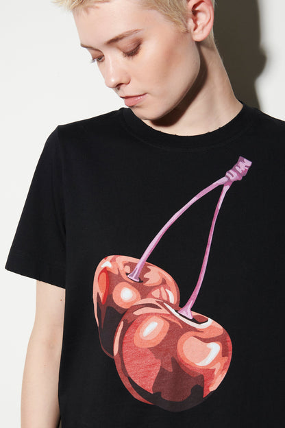 T-Shirt with Cherry Print