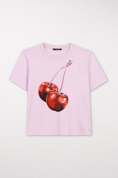 櫻桃印花T恤衫