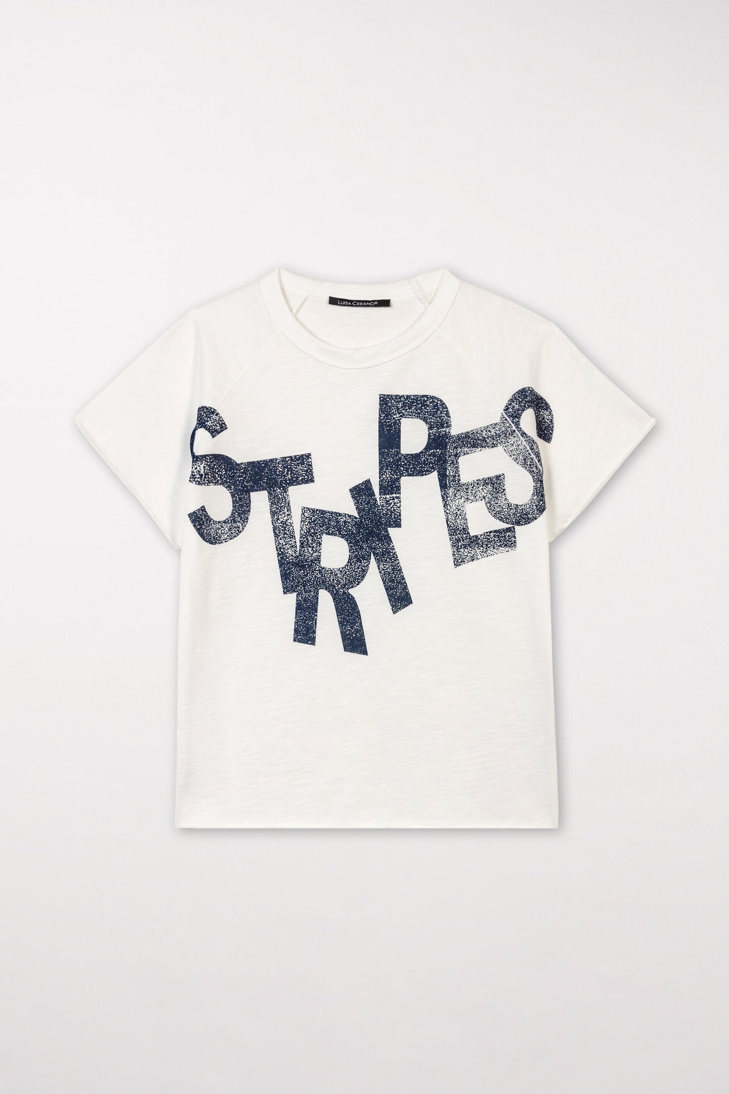 T-shirt with Printed Lettering
