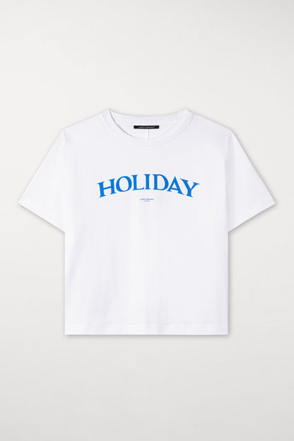 T-shirt with Printed Lettering