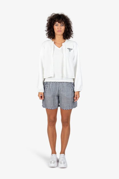 Sweat Jacket with Round Neckline