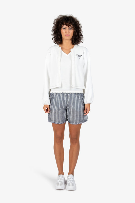 Sweat Jacket with Round Neckline