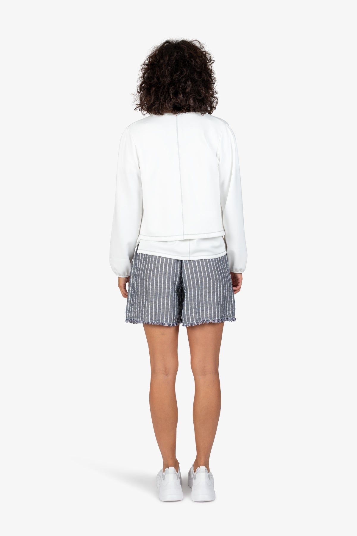 Sweat Jacket with Round Neckline