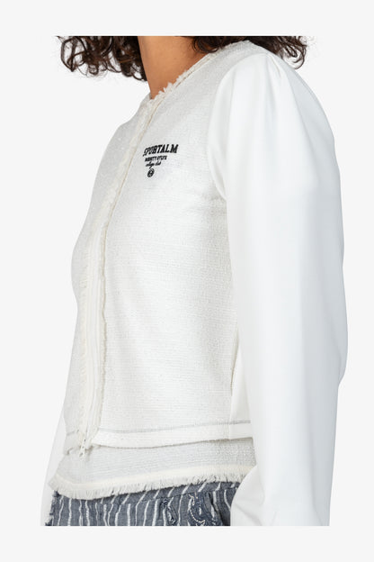 Sweat Jacket with Round Neckline