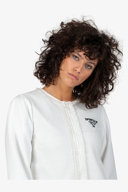 Sweat Jacket with Round Neckline