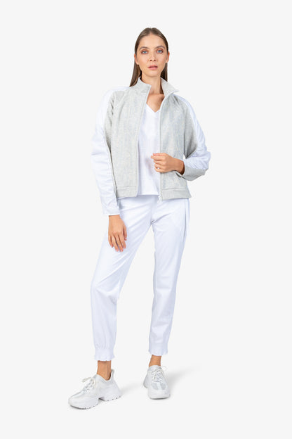 Sweat Jacket with Stand-up Collar