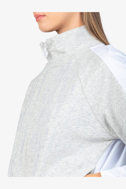 Sweat Jacket with Stand-up Collar