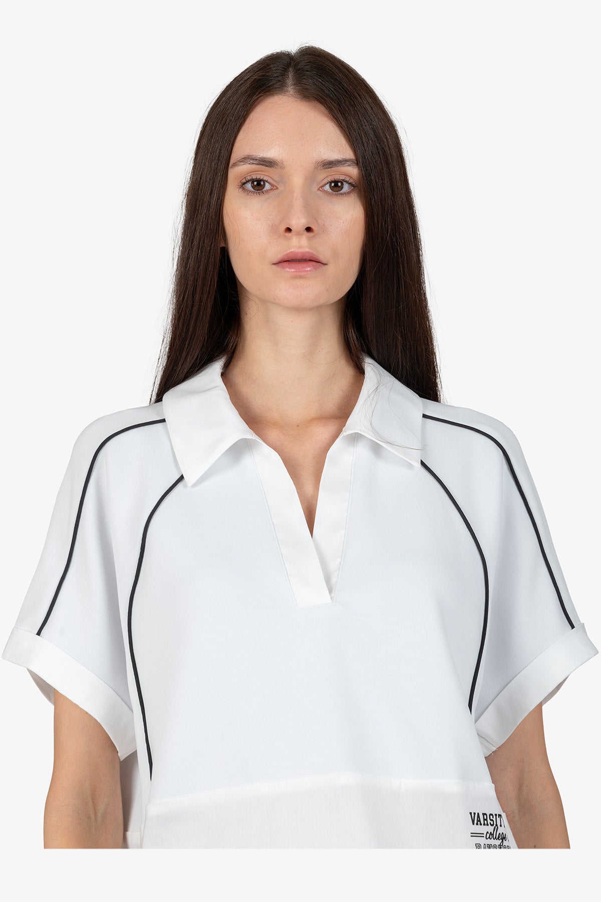 Sweater with Polo Collar