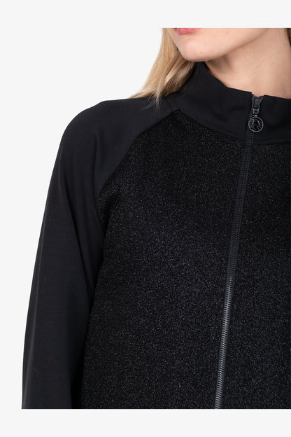 Sweat Jacket with Metallic Effect