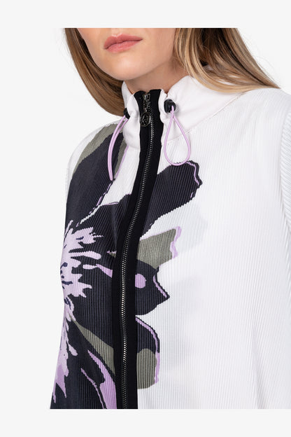 Sweat Jacket with Floral Print