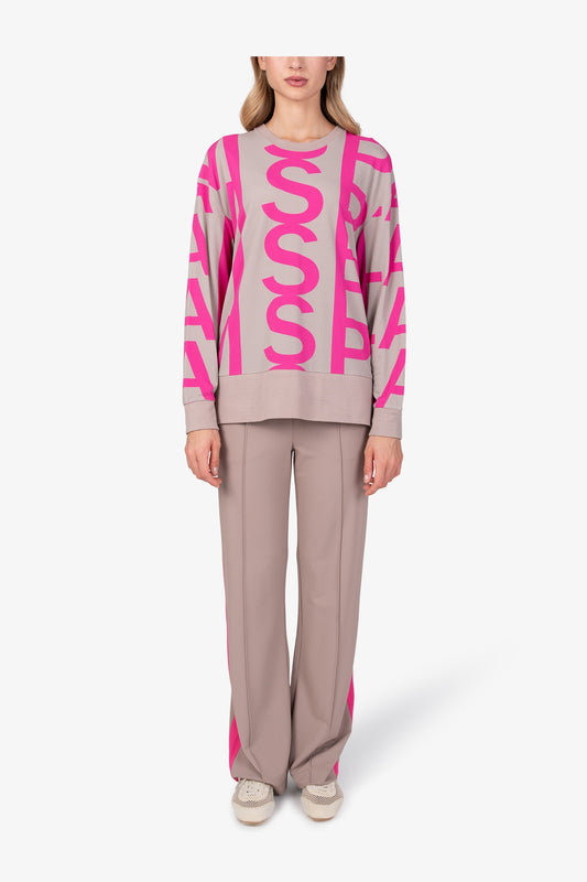 印字圓領套頭衫