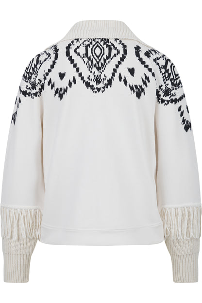 Sweat Jacket with Norwegian Print