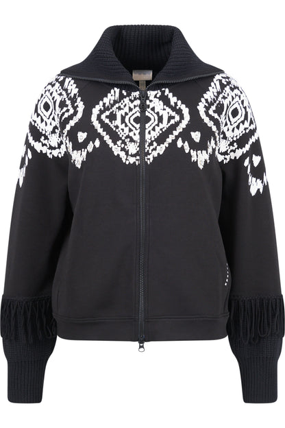 Sweat Jacket with Norwegian Print