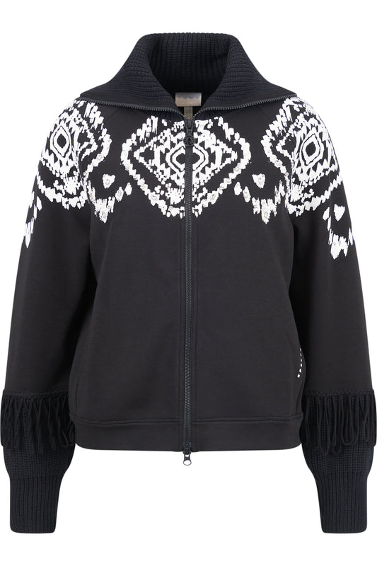 Sweat Jacket with Norwegian Print