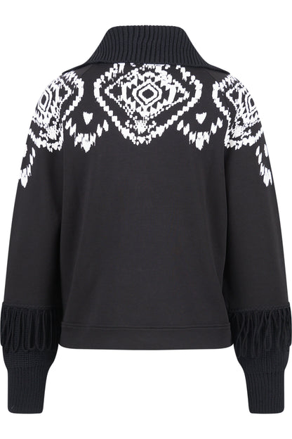Sweat Jacket with Norwegian Print