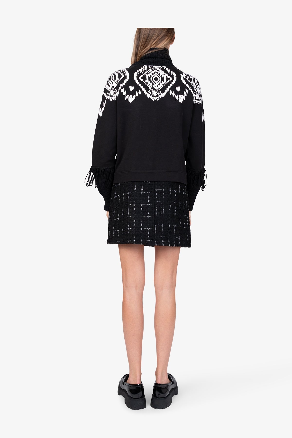 Sweat Jacket with Norwegian Print