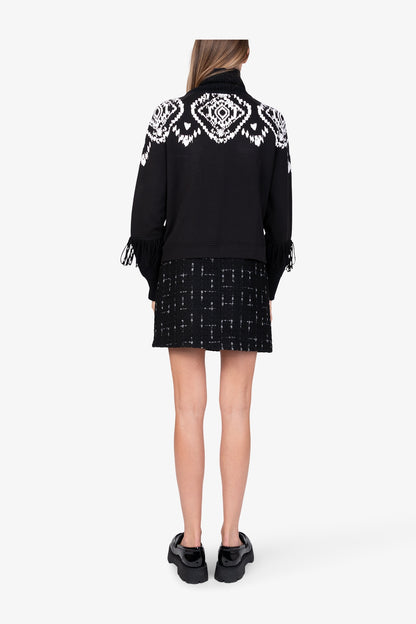 Sweat Jacket with Norwegian Print