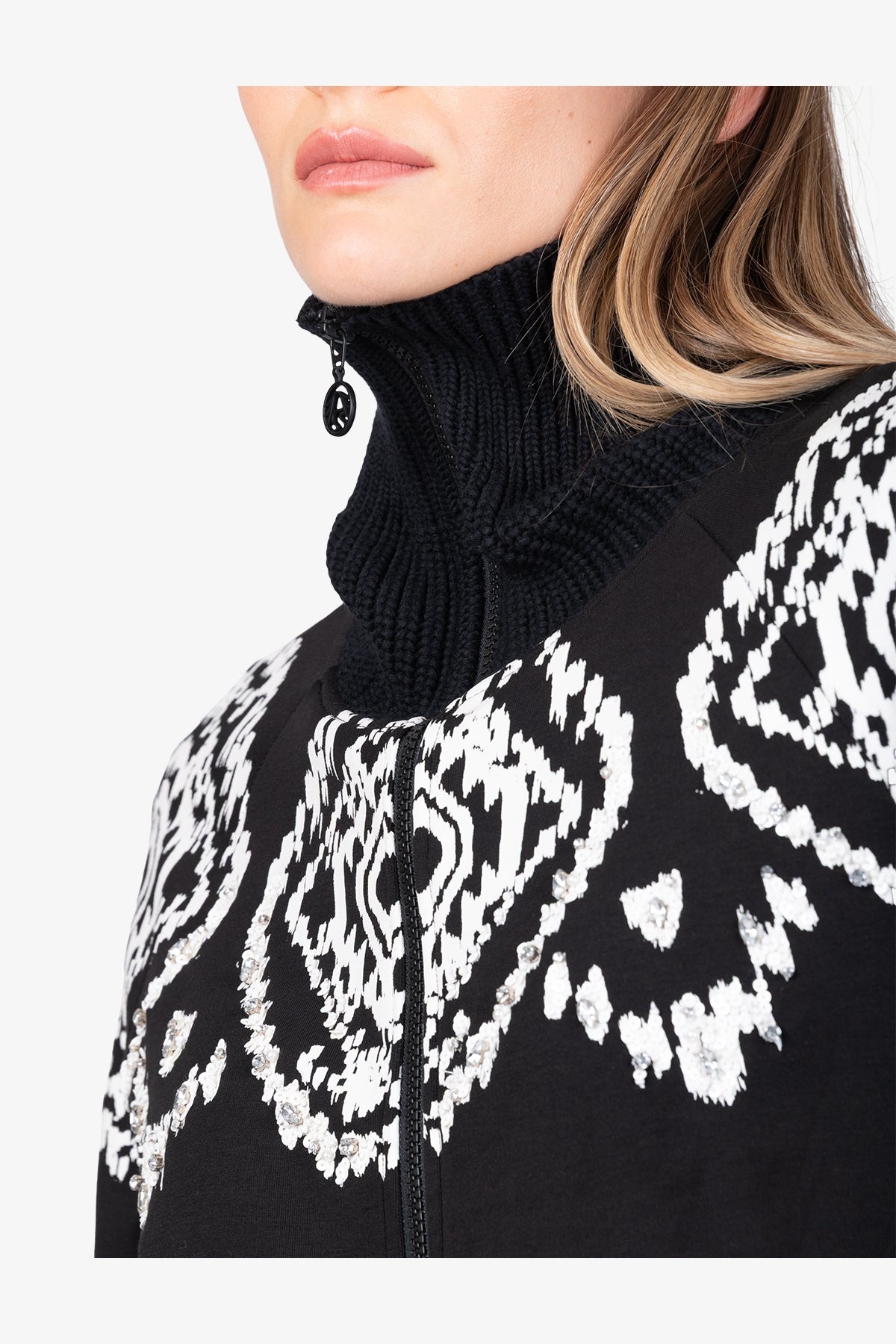 Sweat Jacket with Norwegian Print