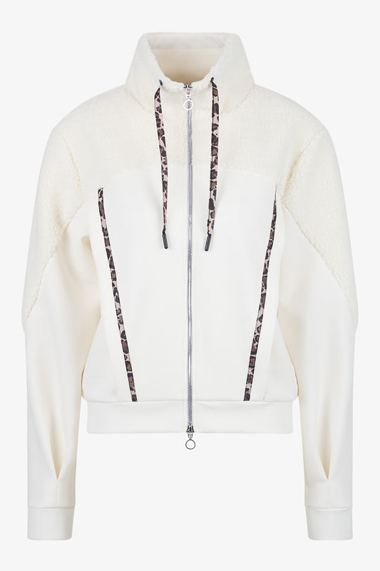 Sweat Jacket with Teddy Fabric