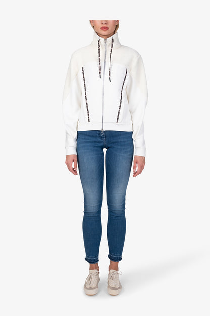 Sweat Jacket with Teddy Fabric