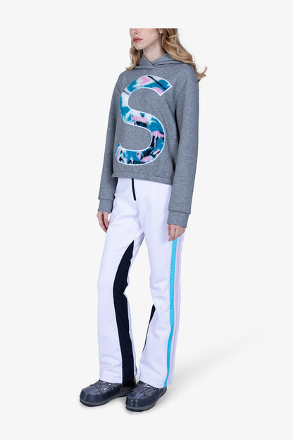 "S"型3D圖案連帽套頭衫