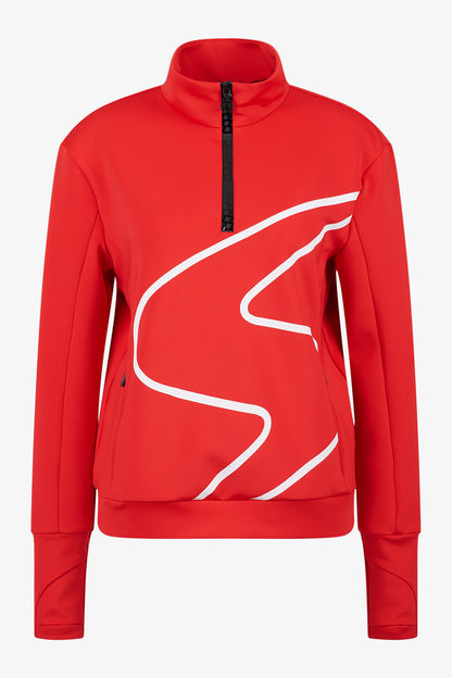 "S"型鐳射圖案拉鏈立領衛衣