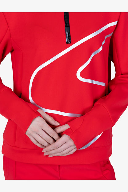 "S"型鐳射圖案拉鏈立領衛衣