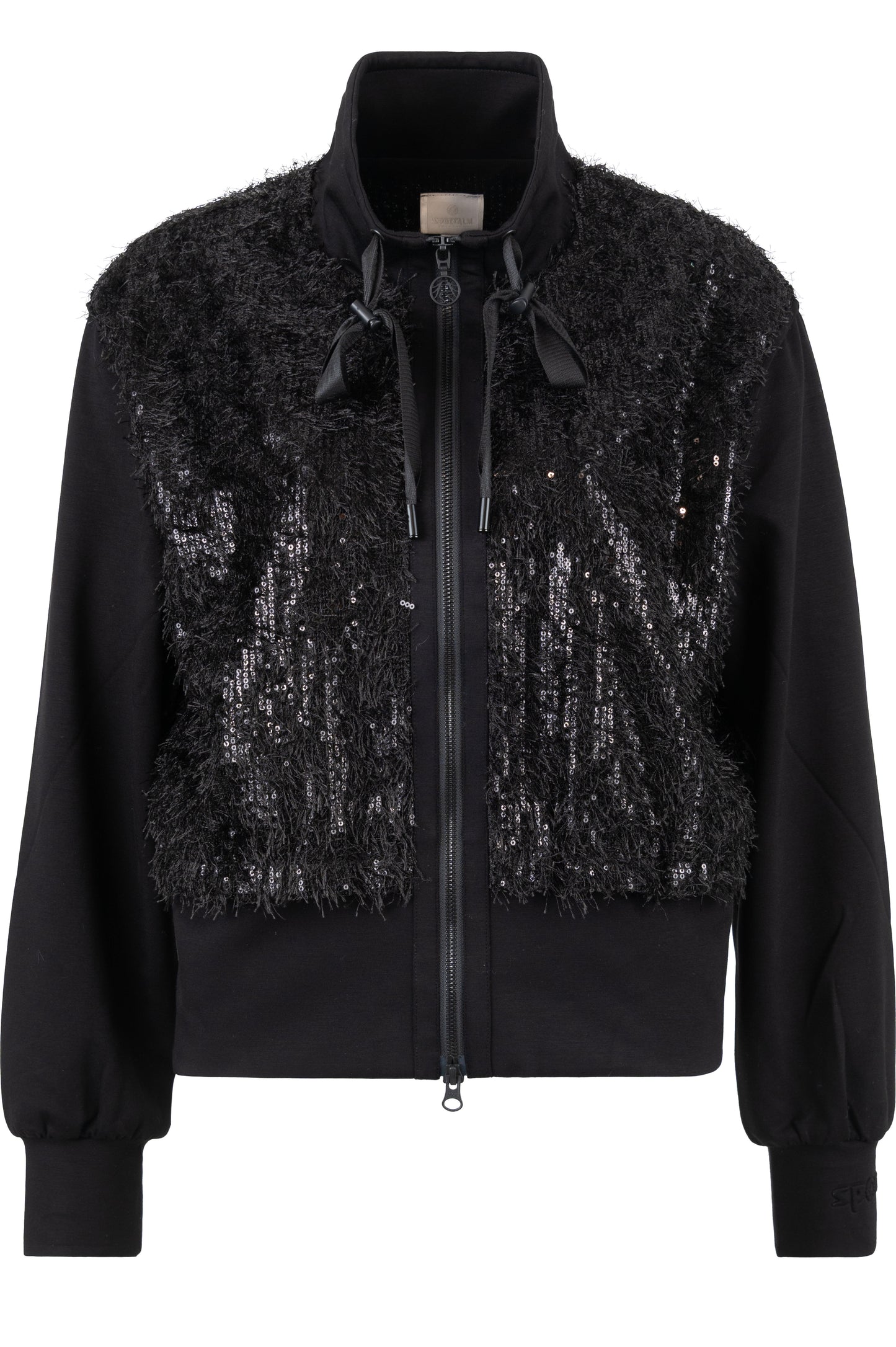 抽繩立領拉鏈夾克