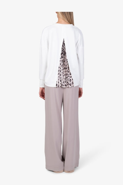 Cotton Sweatshirt with a Printed Design