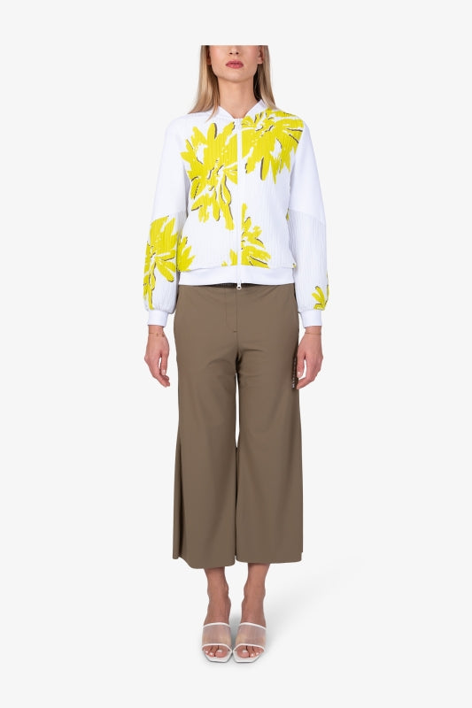 Sweat Jacket with Floral Print