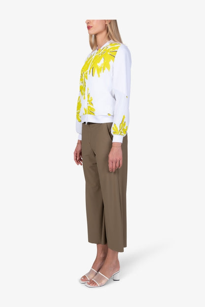 Sweat Jacket with Floral Print