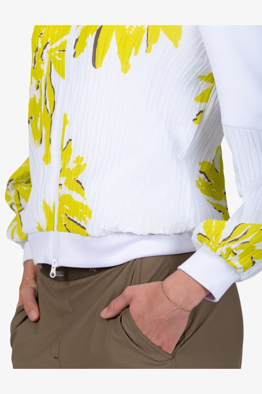 Sweat Jacket with Floral Print