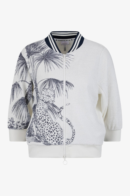 Elegant Blouson Jacket with Cotton