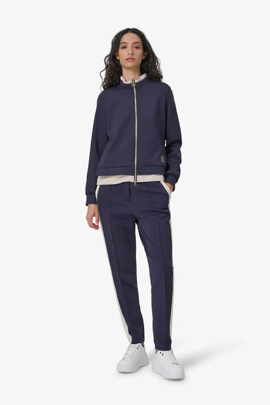 Sweat Jacket with Nylon Contrast