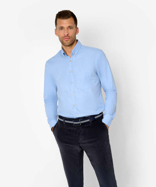Shirt with Button Down Collar