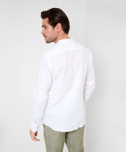 Stand-up Collar Shirt in Summery Linen