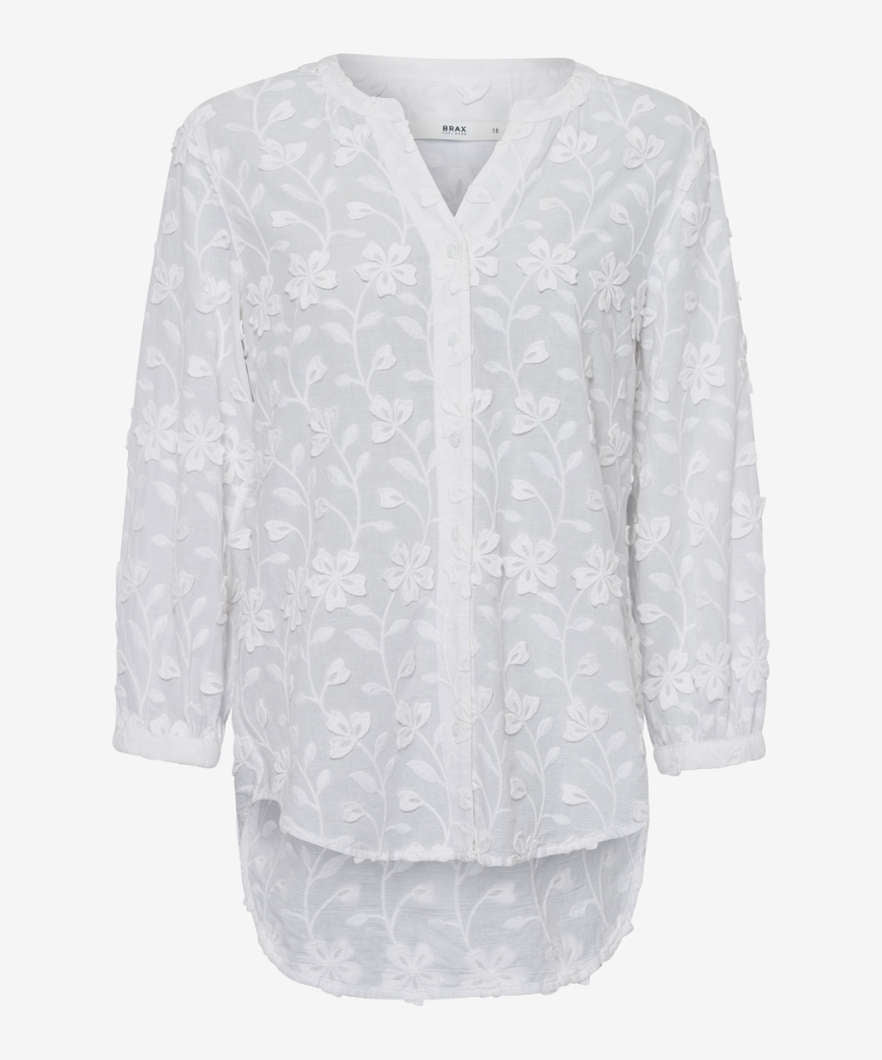 Blouse with 3D Floral Pattern