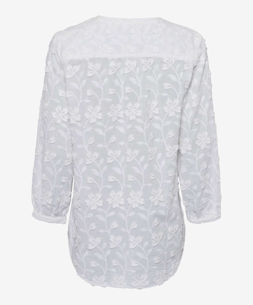 Blouse with 3D Floral Pattern